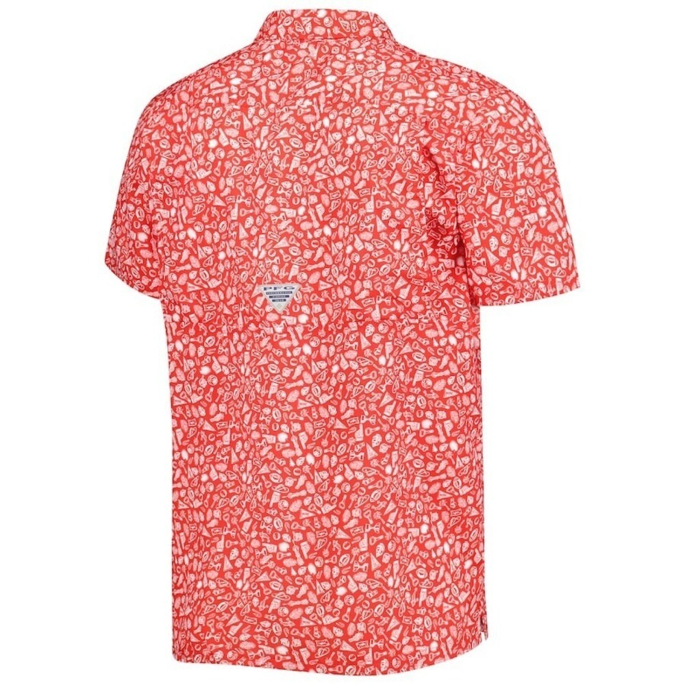 COLUMBIA Nebraska Cornhuskers Super Slack Tide Button-Up Shirt Men's M *NEW* $65 - Picture 2 of 10